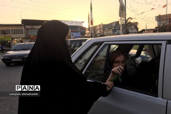 موکب مجلس دانش‌آموزی دختران شهرستان گلوگاه در شب عید غدیر