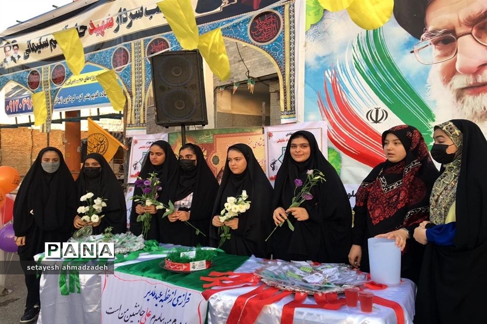 موکب مجلس دانش‌آموزی دختران شهرستان گلوگاه در شب عید غدیر