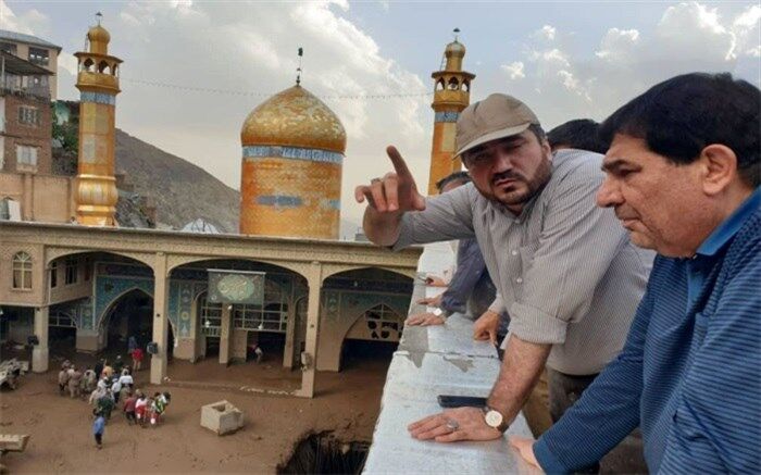 حضور معاون اول‌ رییس جمهور در مناطق سیل‌زده امامزاده داوود