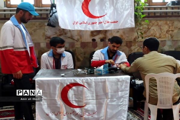 میز خدمت جمعیت هلال احمر ساری