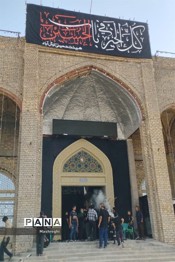 مراسم آیینی پرچم بدستان و بیرق‌داران ندای محرم نوش‌آباد