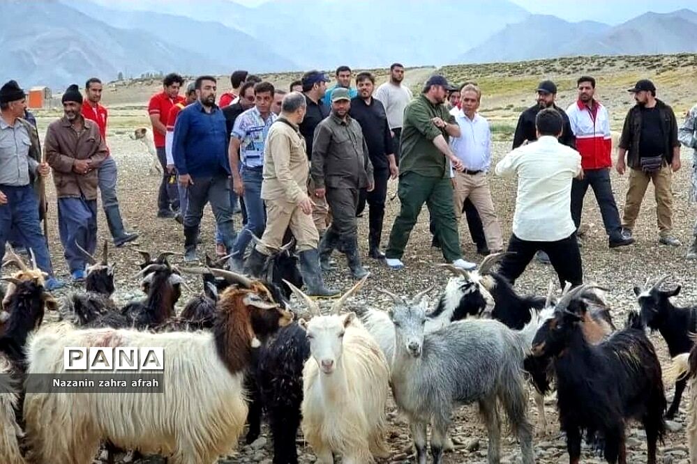 بازدید هوایی استاندار تهران از عشایر سیل‌زده  دشت لار رودهن