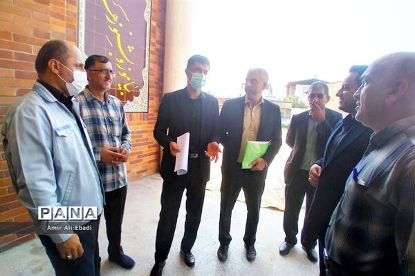 بازدید بخشدار میاندورود از پروژه دبستان شهید برزگر بادله