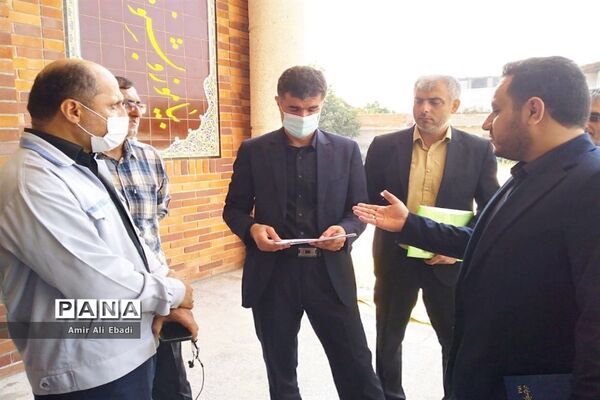 بازدید بخشدار میاندورود از پروژه دبستان شهید برزگر بادله