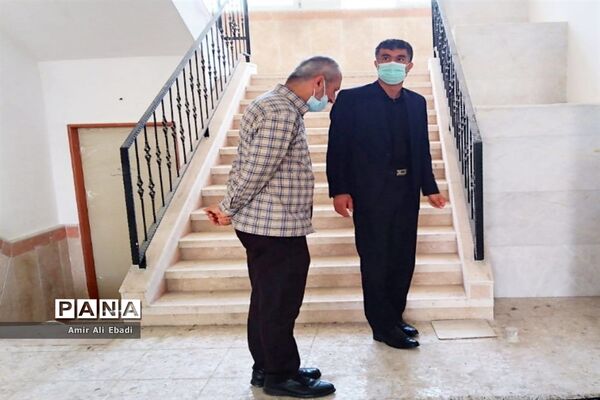 بازدید بخشدار میاندورود از پروژه دبستان شهید برزگر بادله