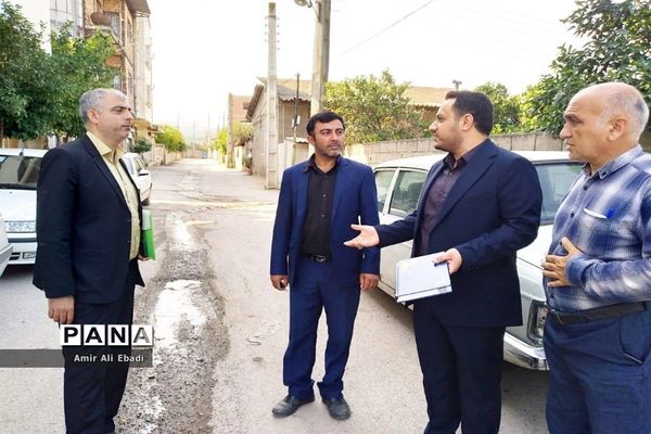 بازدید بخشدار میاندورود از پروژه دبستان شهید برزگر بادله