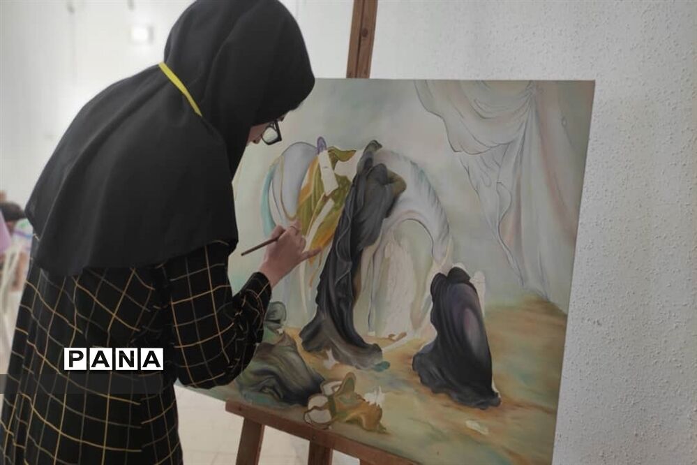 برگزاری سوگواره هنری محرم در قالب نقاشی در شهرستان نور