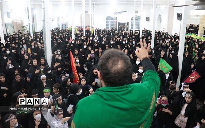 ارادت دختران سازمان دانش‌آموزی فارس به امام حسین (ع) و حضرت رقیه (س)