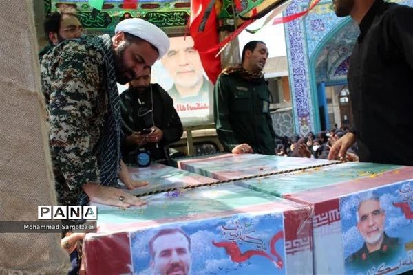 استقبال از پیکر شهید مدافع حرم در میاندورود