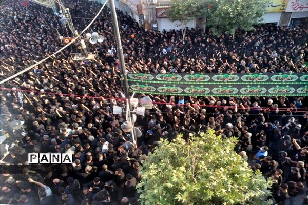 حرکت دسته حسینیه اعظم زنجان در یوم العباس