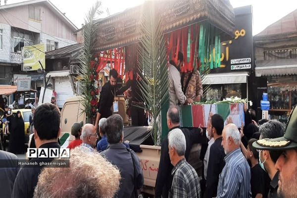 مراسم استقبال از شهید مدافع حرم «مصطفی تاش موسی» درشهرستان  عباس آباد