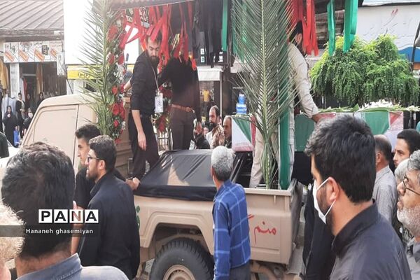 مراسم استقبال از شهید مدافع حرم «مصطفی تاش موسی» درشهرستان  عباس آباد