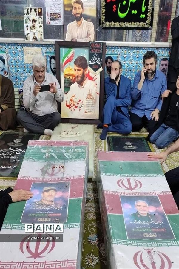 وداع با پیکر شهدای مدافع حرم در قائمشهر