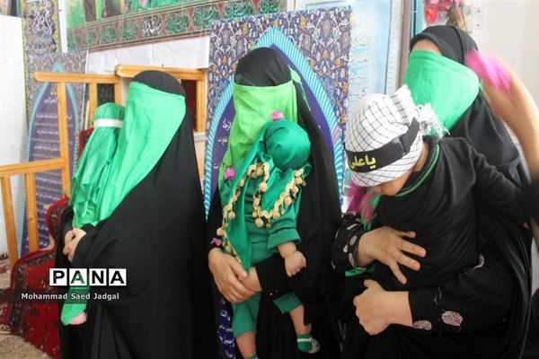 عزاداری مادران چابهاری در سوگ حضرت علی اصغر (ع)