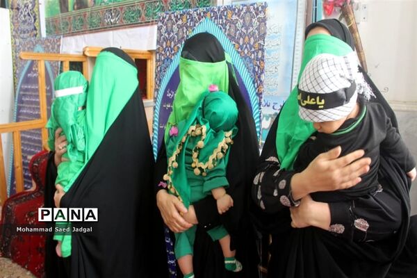 عزاداری مادران چابهاری در سوگ حضرت علی اصغر (ع)