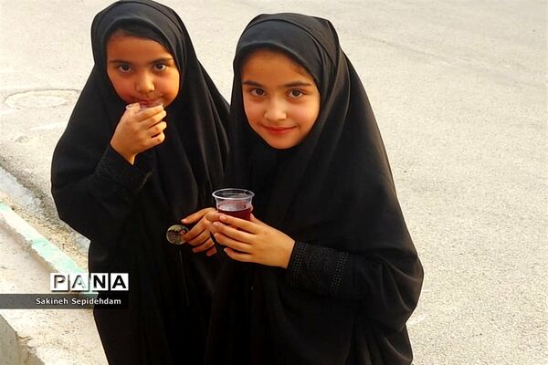 ایستگاه صلواتی حضرت قاسم ابن الحسن به همت دانش‌آموزان شهر اشکنان