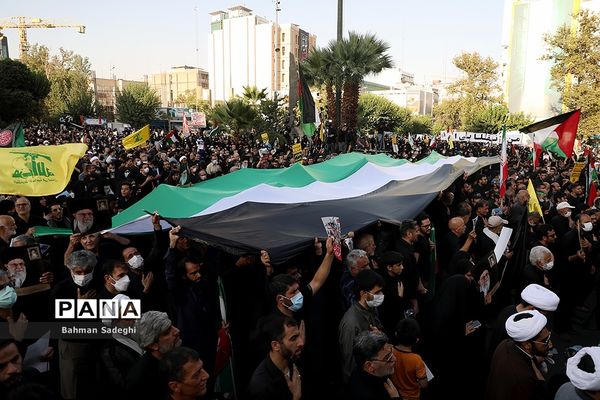 تجمع اعتراضی به جنایت‌های اخیر رژیم صهیونیستی در میدان فلسطین