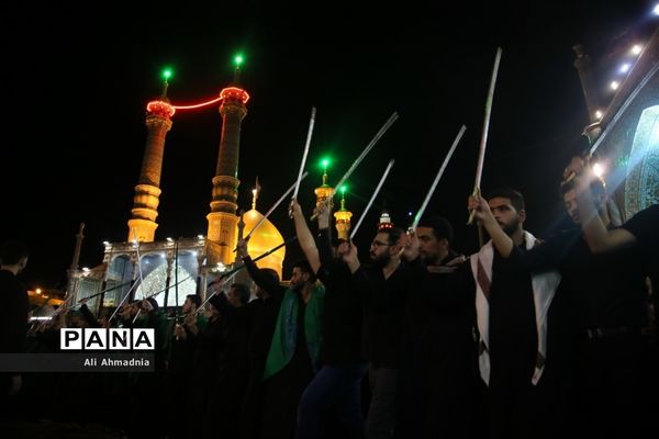 آیین عزاداری «مشق شمشیر» نجفی‌های مقیم قم