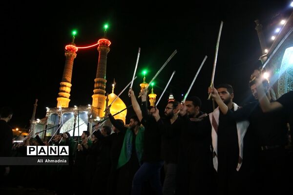 آیین عزاداری «مشق شمشیر» نجفی‌های مقیم قم