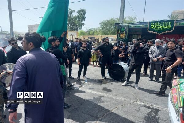مراسم محوری عزاداری تاسوعای حسینی (ع) در شهر چابهار