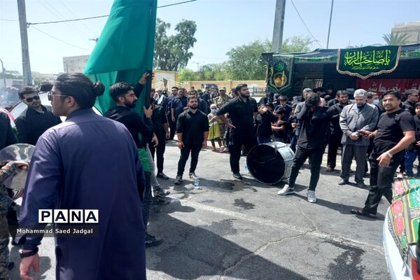 مراسم محوری عزاداری تاسوعای حسینی (ع) در شهر چابهار