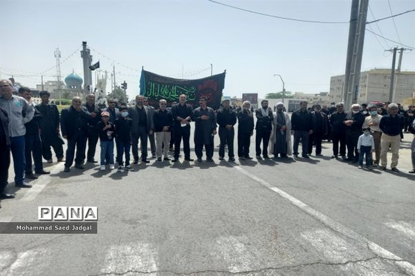 مراسم محوری عزاداری تاسوعای حسینی (ع) در شهر چابهار