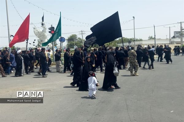 مراسم محوری عزاداری تاسوعای حسینی (ع) در شهر چابهار