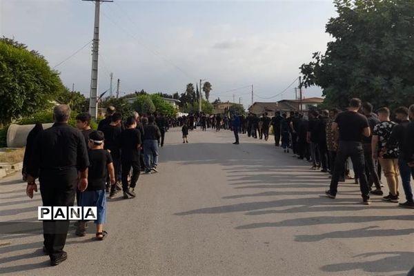 مراسم عزاداری روز تاسوعا در روستای حلمسر میاندورود