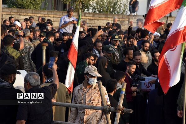 خاکسپاری پیکر مطهر شهید محمد امین کریمیان در بهنمیر