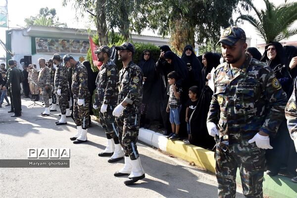 خاکسپاری پیکر مطهر شهید محمد امین کریمیان در بهنمیر