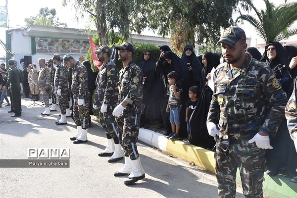 خاکسپاری پیکر مطهر شهید محمد امین کریمیان در بهنمیر