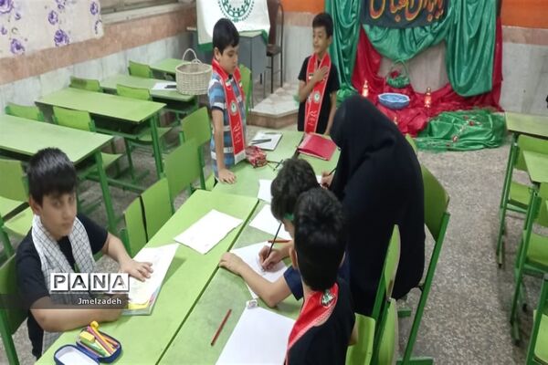 برگزاری ایستگاه و نمایشگاه نقاشی محرم در شادگان