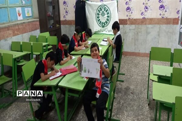 برگزاری ایستگاه و نمایشگاه نقاشی محرم در شادگان