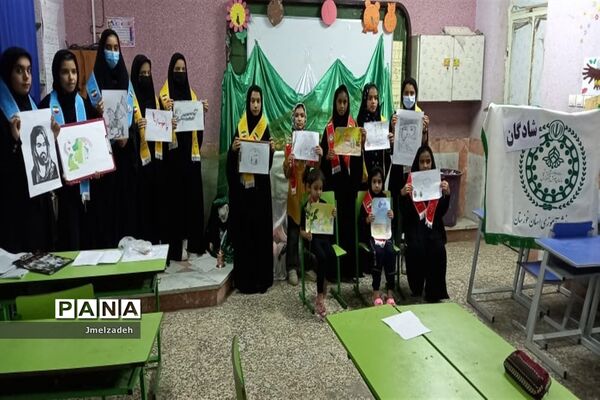 برگزاری ایستگاه و نمایشگاه نقاشی محرم در شادگان