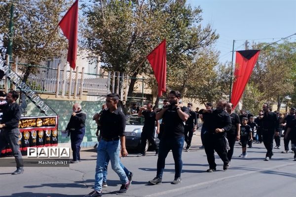 مراسم سنتی آیینی نخل‌گردانی در ظهر عاشورا هیأت زینبیه کاشان