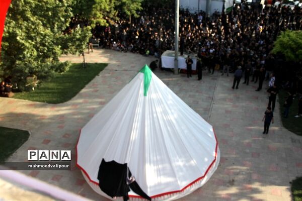 برگزاری مراسم عزاداری خیمه سوزان عصر عاشورا در شهر الوند