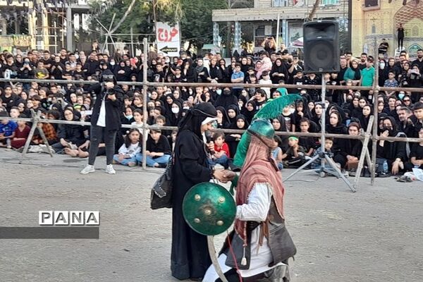 عزاداری شب عاشورا در سطح شهرستان قدس همراه با تعزیه‌خوانی