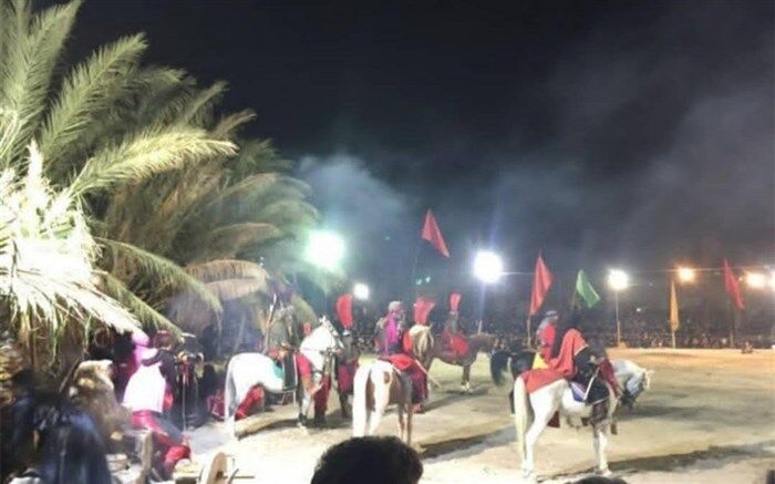 مراسم آیینی خیمه‌سوزی در فلاورجان برگزار شد/ فیلم