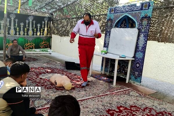 دوره آموزش امداد و نجات و هلال احمر در اردوی قطبی اردوگاه دماوند
