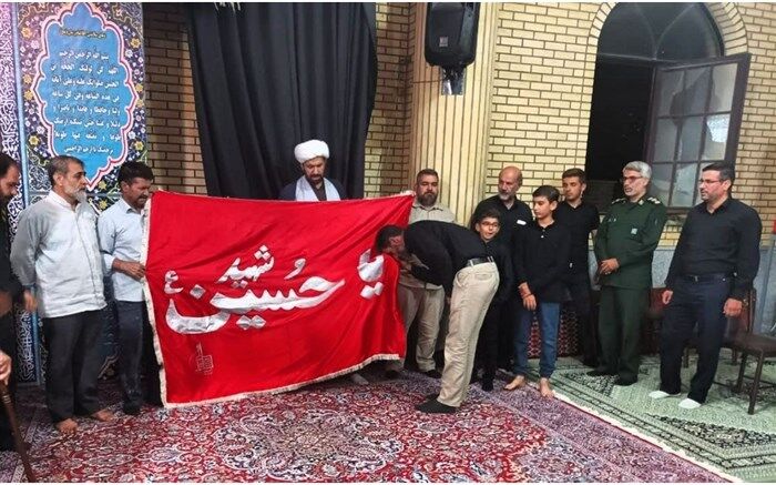 حضور  پرچم متبرک حرم مطهر امام حسین (ع) درشهر جعفریه قم