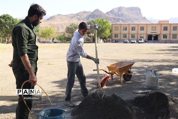 رزمایش جهادی عهد خدمت به همت دانشجویان بسیجی