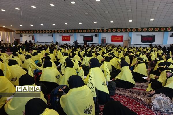 مراسم بدرقه کاروان دانش‌آموزی پیاده‌روی اربعین حسینی