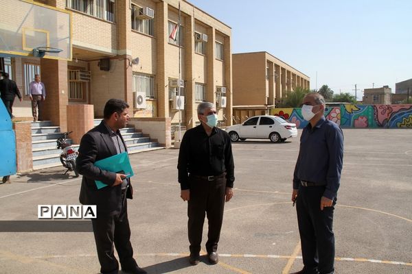 بازدید نمایندگان اداره‌کل آموزش و پرورش خوزستان از پروژه مهر مدارس شهرستان بهبهان