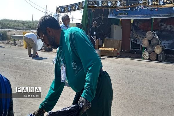 خدمت‌رسانی مواکب خدام اربعین حسینی در مرز شلمچه