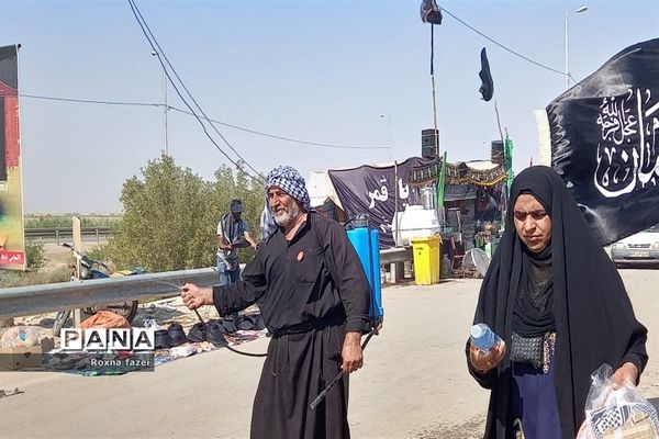 خدمت‌رسانی مواکب خدام اربعین حسینی در مرز شلمچه