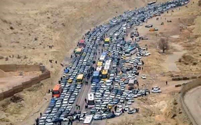 ترافیک سنگین در محورهای منتهی به مرز مهران