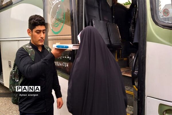 بدرقه زائران اربعین حسینی در قائمشهر