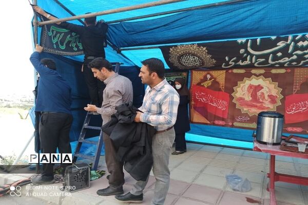 برپایی موکب سازمان دانش‌آموزی در شهرکرد