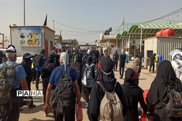 عاشقان حسینی در مسیر شهرنجف به کربلا