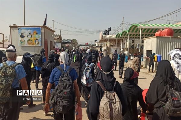 عاشقان حسینی در مسیر شهرنجف به کربلا